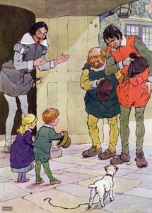 Illustration für Die Kinder im Wald (Farblithografie) von Frank Adams