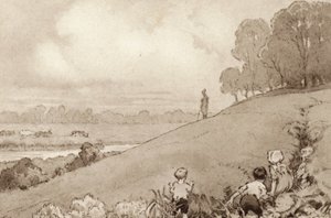Illustration für Der Gelehrte-Zigeuner von Matthew Arnold von Frank Adams