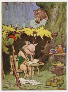 Illustration für Die drei kleinen Schweinchen von Frank Adams