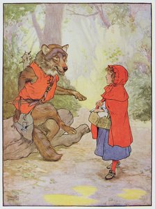 Rotkäppchen und der Wolf, Illustration aus 