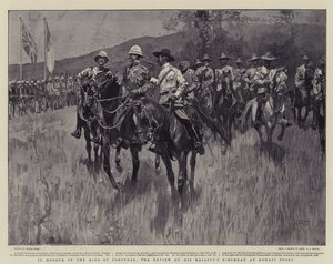 Zu Ehren des Königs von Portugal, die Parade an seinem Geburtstag in Komati Poort von Frank Craig