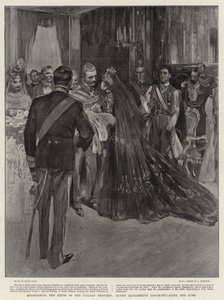 Registrierung der Geburt der italienischen Prinzessin, Königin Margherita gratuliert dem König von Frank Craig