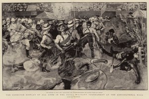 Die kombinierte Vorführung aller Waffen im Royal Military Tournament in der Agricultural Hall von Frank Craig