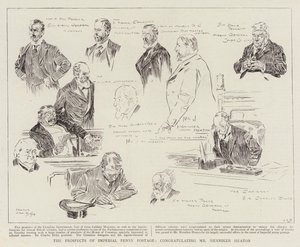 Die Aussichten auf das kaiserliche Penny-Postsystem, Gratulation an Mr. Henniker Heaton von Frank Craig