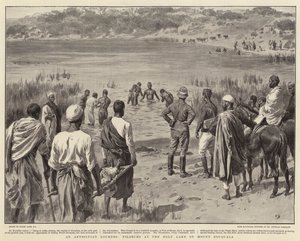 Ein abessinisches Lourdes, Pilger am Heiligen See auf dem Berg Zouquala von Frank Dadd