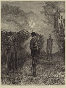 Beerdigung des Prinzen Imperial, die letzte Hommage der Soldaten an den Toten von Frank Dadd