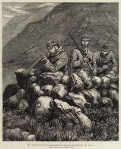 Der Prinz von Wales in den Highlands, die Hirschjagd bei Invercauld