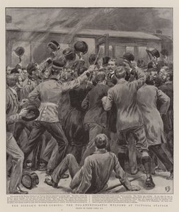 Die Heimkehr des Sirdar, der zu enthusiastische Empfang am Victoria Station