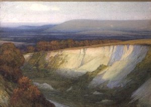 Abendlicht auf einem Steinbruch von Frank Dicksee
