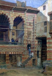 Hof im Haus von Scheich Sadat, Kairo, 1873 von Frank Dillon