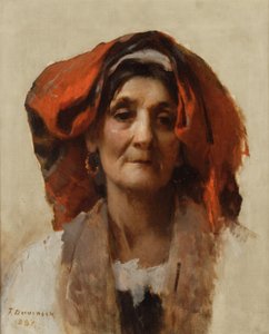 Kopf einer italienischen Frau von Frank Duveneck
