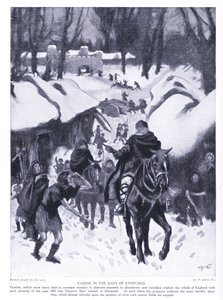 Hungersnot in den Tagen von Ethelred AD1005, 1920er Jahre von Frank Gillett