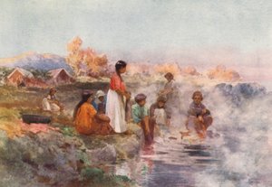 Neuseeland: Maori Waschtag, Ohinemutu von Frank H Wright