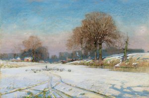 Schafe hüten im Winter