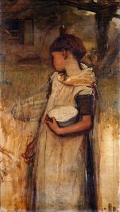 Mädchen mit Blumen von Frank Holl