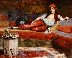 Orientalische Blume, ca. 1890-1899 von Frank Holman