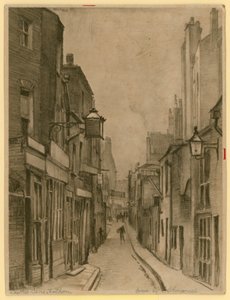 Skizze von Leather Lane, Holborn, London (Gravur) von Frank Lewis Emanuel