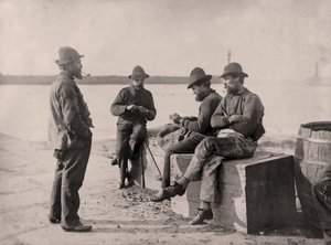 Fischer in der Bucht von Whitby