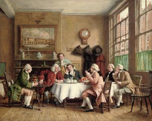 Dr. Johnson im Cheshire Cheese, Fleet Street