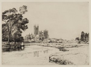 Canterbury von den Wiesen aus, 1930