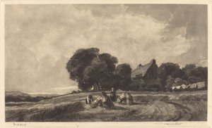 Hütte und Erntearbeiter von Frank Short