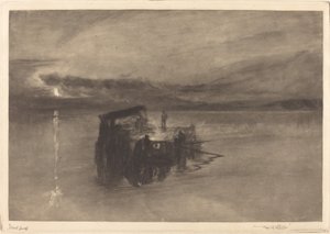 Das Holzfloß auf dem Rhein, 1898 von Frank Short