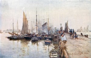 Fischerboote in Lowestoft von Frank Southgate