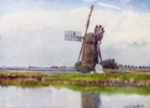 Norfolk Broads: Mühlenland oberhalb von Stokesby von Frank Southgate