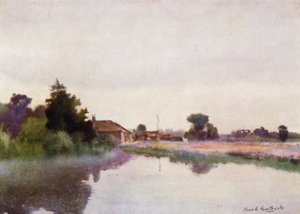 Norfolk Broads: Aufsteigende Nebel, Coltishall von Frank Southgate