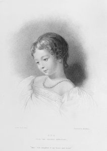Porträt von Augusta Ada Byron, graviert von W. H. Mote