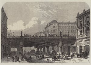 Das Holborn Valley Viadukt im Bau