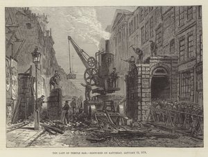 Das Ende von Temple Bar, skizziert am Samstag, 12. Januar 1878