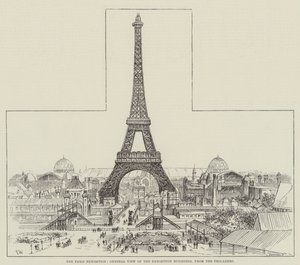 Die Pariser Ausstellung, Gesamtansicht der Ausstellungsgebäude vom Trocadero von Frank Watkins