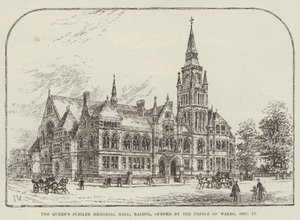 Die Jubiläumshalle der Königin in Ealing, eröffnet vom Prinzen von Wales, 15. Dezember