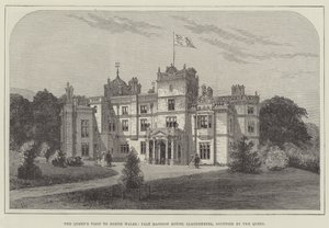 Der Besuch der Königin in Nordwales, Pale Mansion House, Llandderfel, bewohnt von der Königin