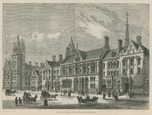 Die königlichen Gerichte der Justiz: Die Carey Street Front (Gravur) von Frank Watkins