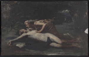 Pyramus und Thisbe, ca. 1875 von François Alfred Delobbe