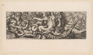 Triumph von Galatea mit Nereiden, Satyrn und Putti