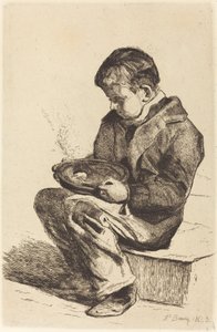 Junge, der Suppe isst (Enfant mangeant sa soupe)