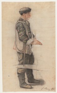 Der Träger (Studie für Le Couvreur tombé), 1876 von François Bonvin