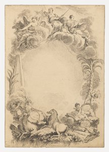 Design für ein Wappen zu Ehren von William Earl Cowper (ca. 1665-1723)
