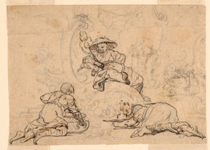 Entwürfe für Chinoiserie-Ornamente von François Boucher