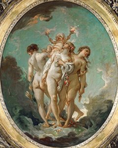 Die drei Grazien mit Amor von François Boucher