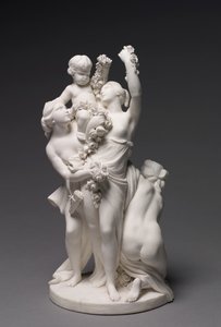 Figur der Liebe, getragen von den drei Grazien, hergestellt von der Sèvres-Manufaktur, 1768 von François Boucher