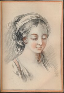 Kopf eines Mädchens, um 1746 von François Boucher