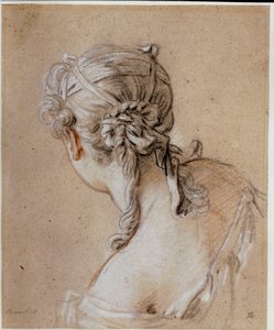 Kopf einer Frau von hinten, um 1740 von François Boucher