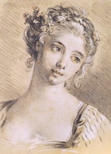 Kopf eines jungen Mädchens von François Boucher