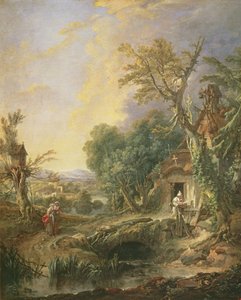 Landschaft mit einem Einsiedler, 1742