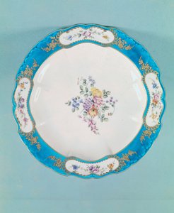 Teller mit Blumenmuster, Sevres