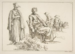 Blatt mit Skizzen, 1753 von François Boucher
